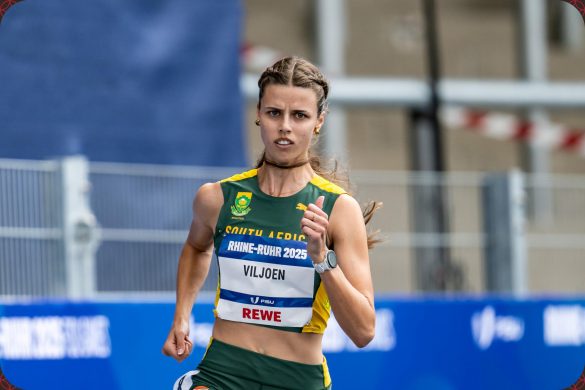 Marlie Viljoen of South Africa competing in the Women's 400m Round 1 at the Rhine-Ruhr 2025 FISU Games in Bochum on Monday 21/07/2025 | Photo credit: Kevin Voigt / Rhine-Ruhr 2025