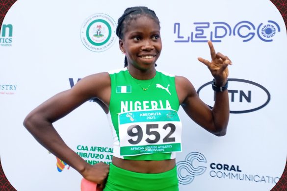 Nigeria's Success Oghene Oyibu wins Silver in 11.78 secs in the women’s U20 100m Final at the 3rd CAA Combined African U18/U20 Championships in Abeokuta, Nigeria from 16-20 July, 2025 / Photo: AFN Media Hub for AthleticsAfrica