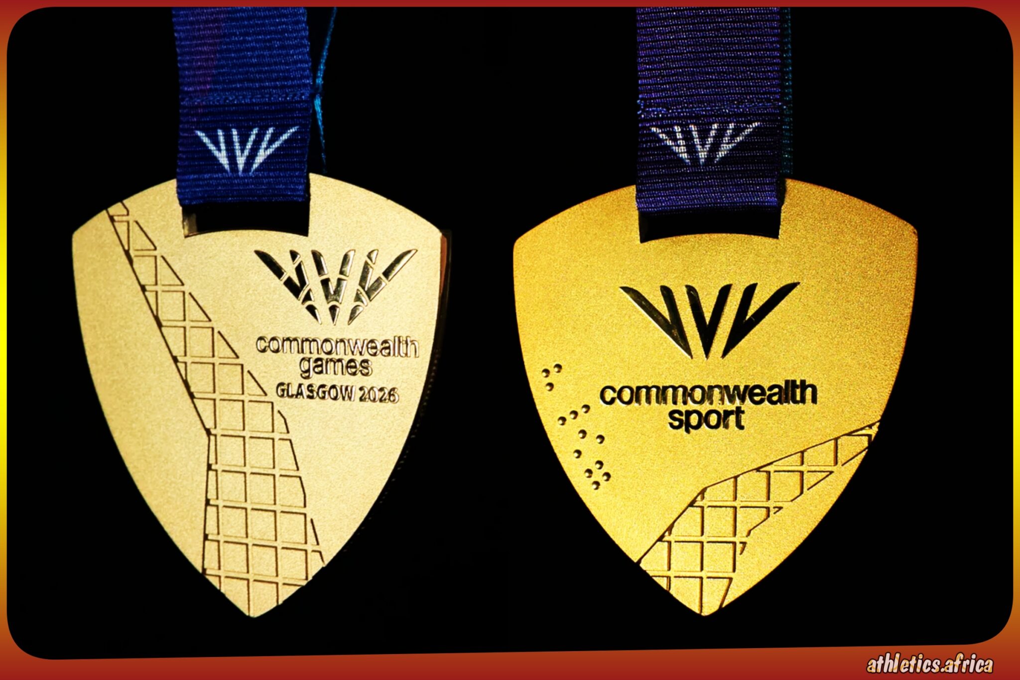 A front and back view of the Glasgow 2026 Gold Medal / Photo credit: Glasgow 2026