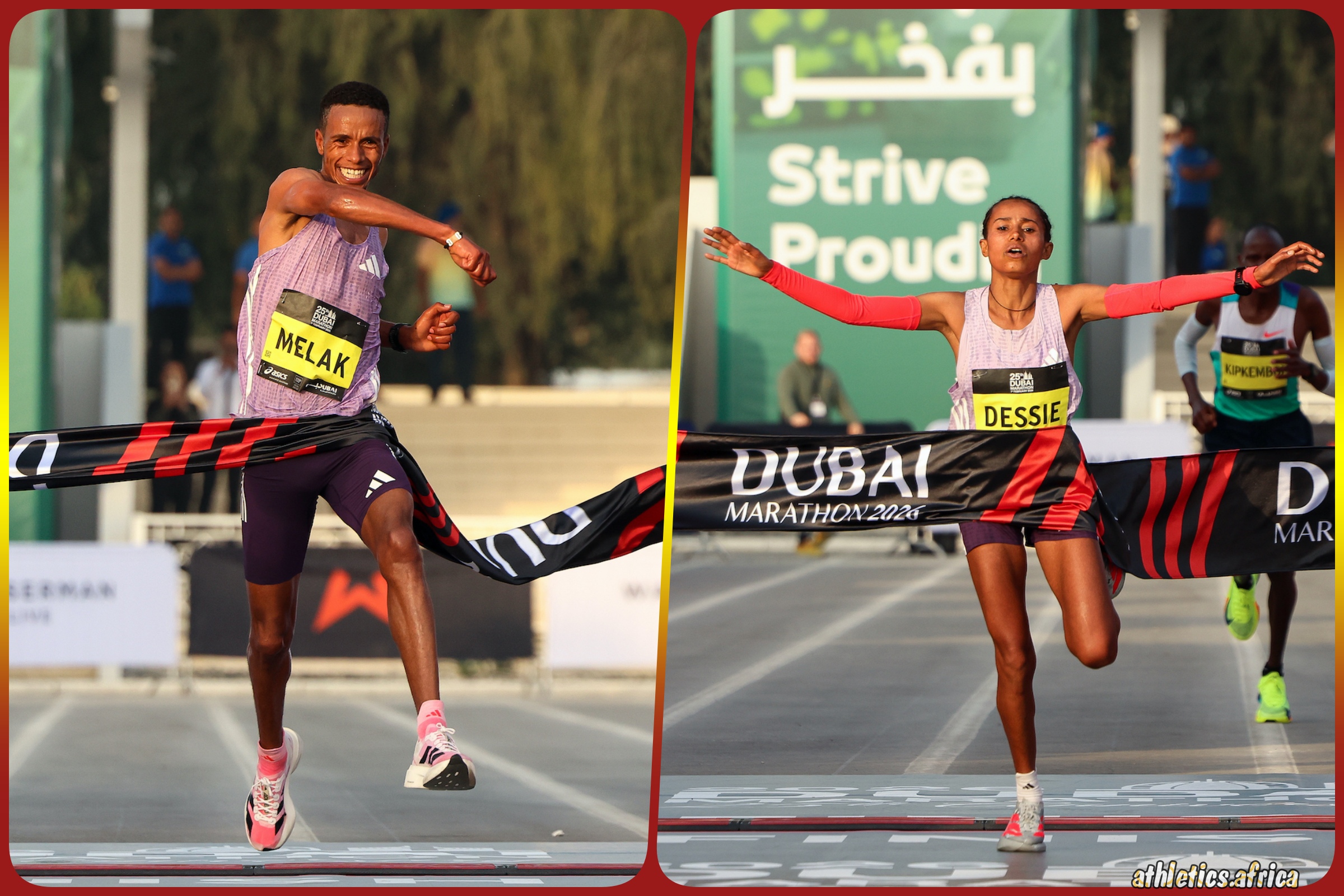 Melak and Dessie clinch Ethiopian double at Dubai Marathon 2026