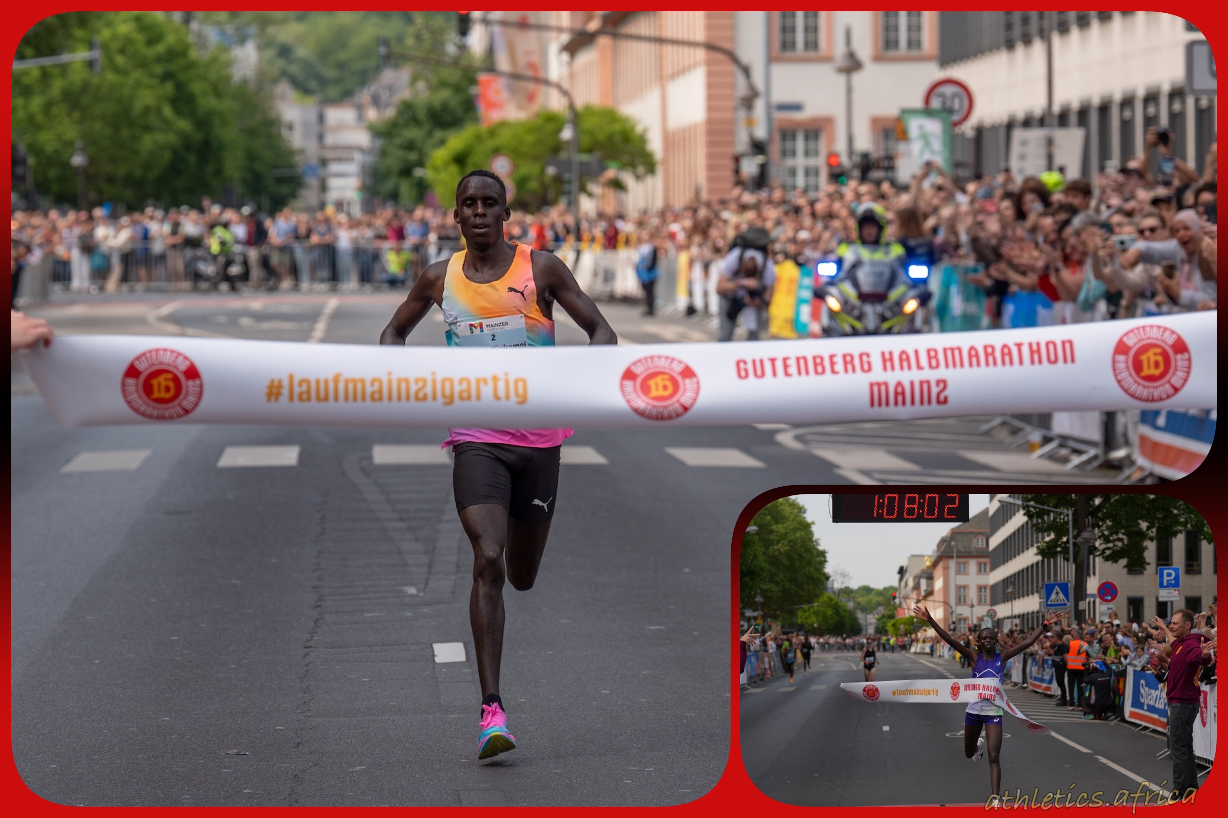Kipkogei and Cheserek smash course record in Mainz