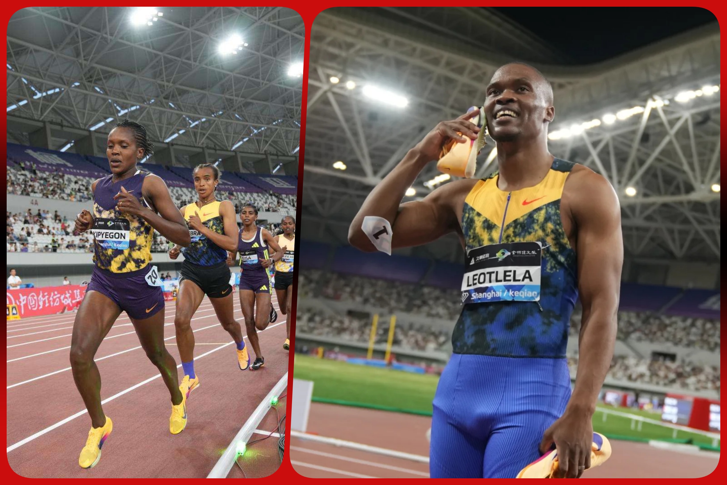 Diamond League 2026: Gift Leotlela and Faith Kipyegon secure victories in Shanghai/Keqiao
