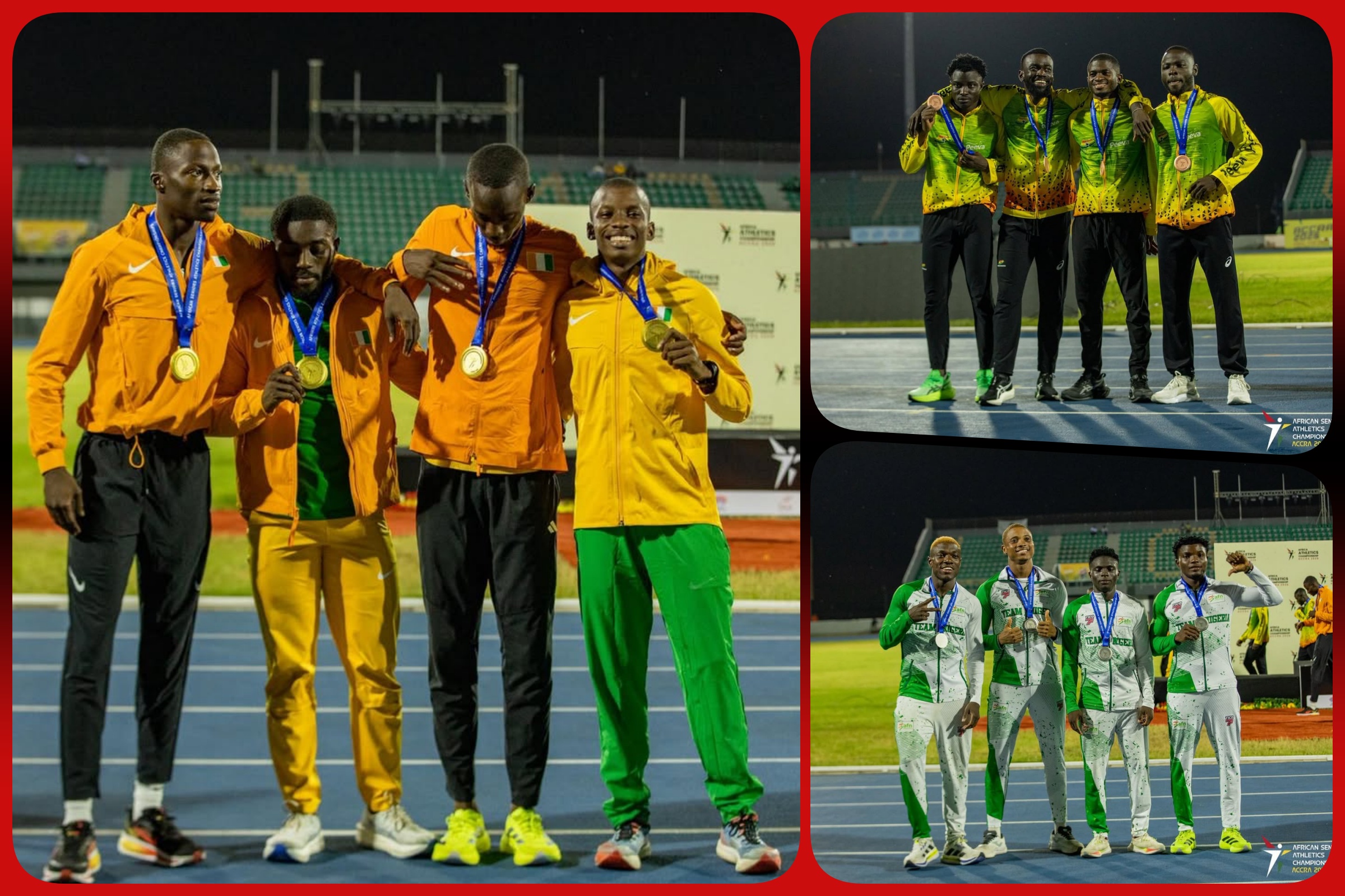 Côte d’Ivoire smash national record to claim 4x100m gold at African Championships 2026 – Day 4