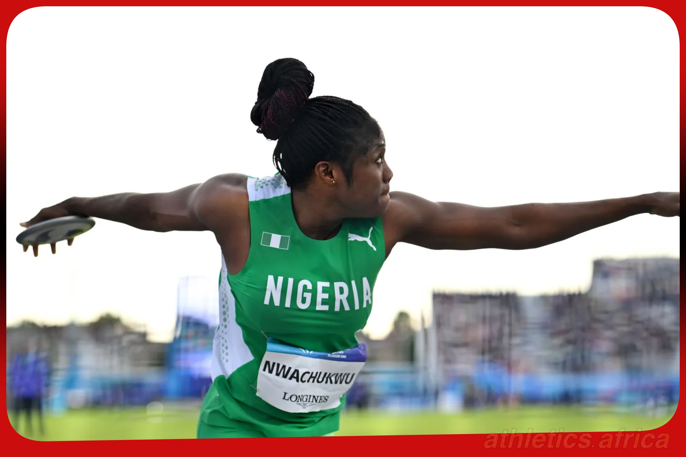 Nwachukwu breaks own world record in Women’s Discus F42 in Glasgow