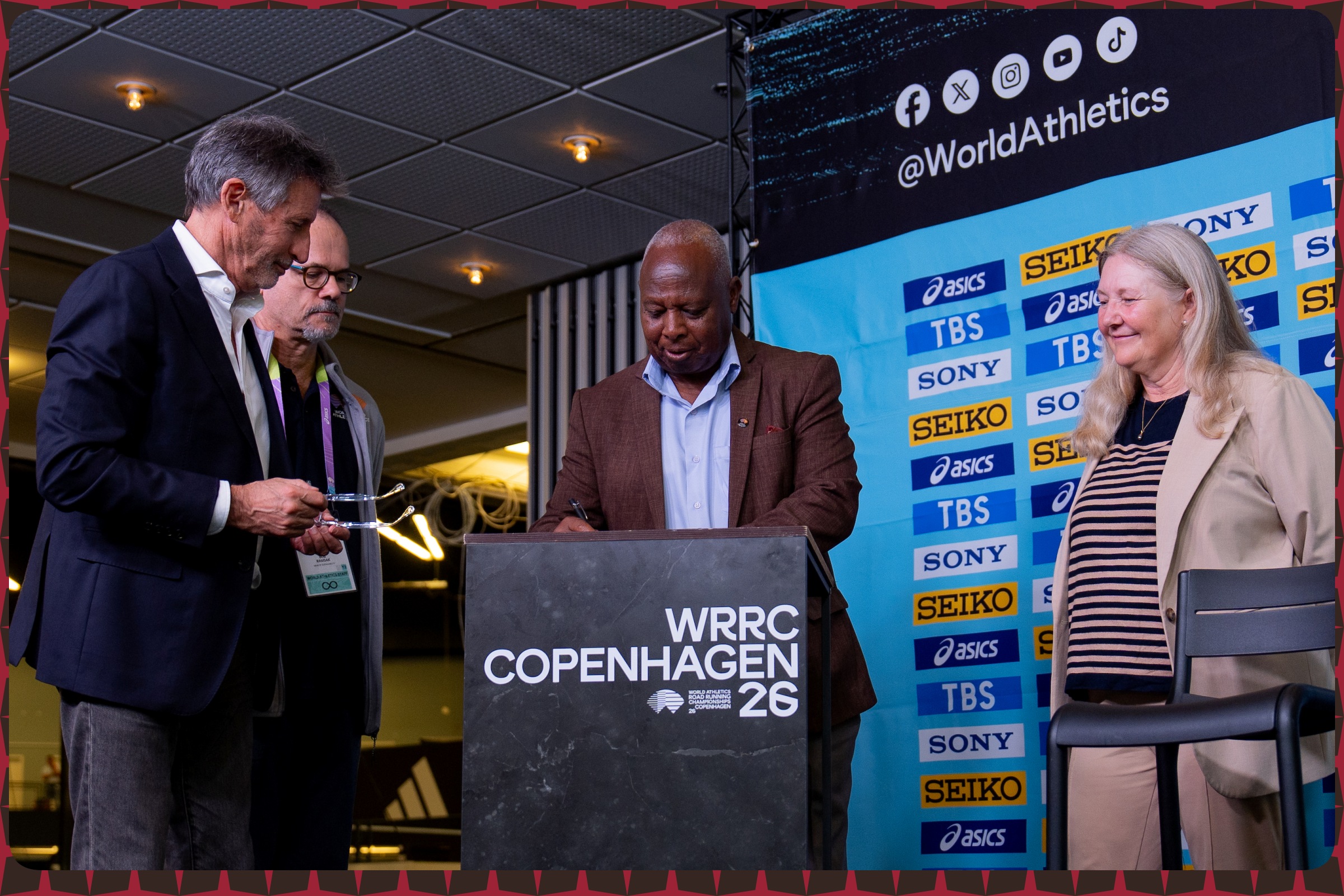 Athletics Kenya President Jackson Tuwei during the World Athletics Road Running Championships on September 19, 2026 in Copenhagen, Denmark / Photo credit: Anne-Gaelle Sy for World Athletics